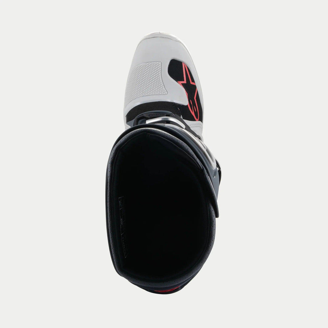 Alpinestars Tech 7 Enduro Boots - Light Gray/Dark Gray/Bright Red - Motor Psycho Sport