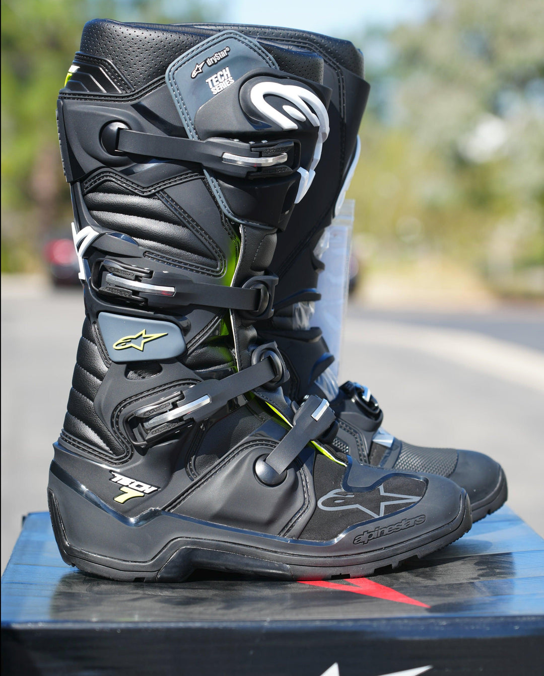 Alpinestars Tech 7 Enduro Drystar Black/Gray Boots - Motor Psycho Sport