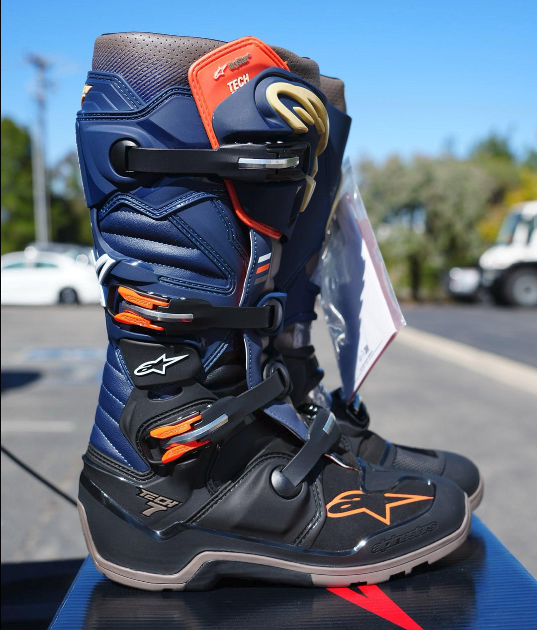 Alpinestars Tech 7 Enduro Drystar Boots - Black Night/Navy/Warm Gray - Motor Psycho Sport