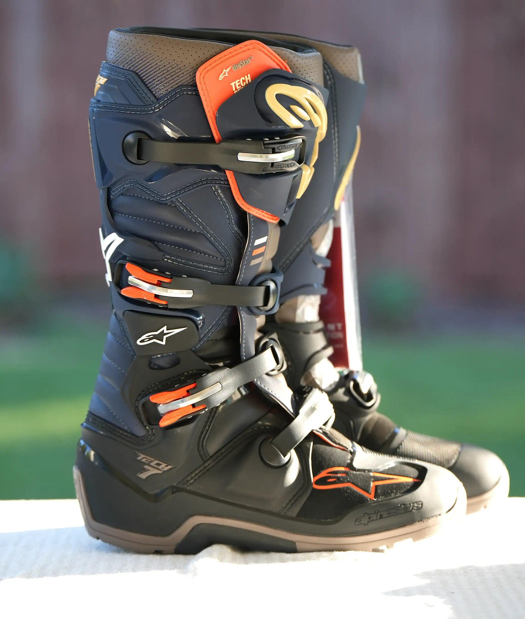 Alpinestars Tech 7 Enduro Drystar Boots - Black Night/Navy/Warm Gray - Motor Psycho Sport