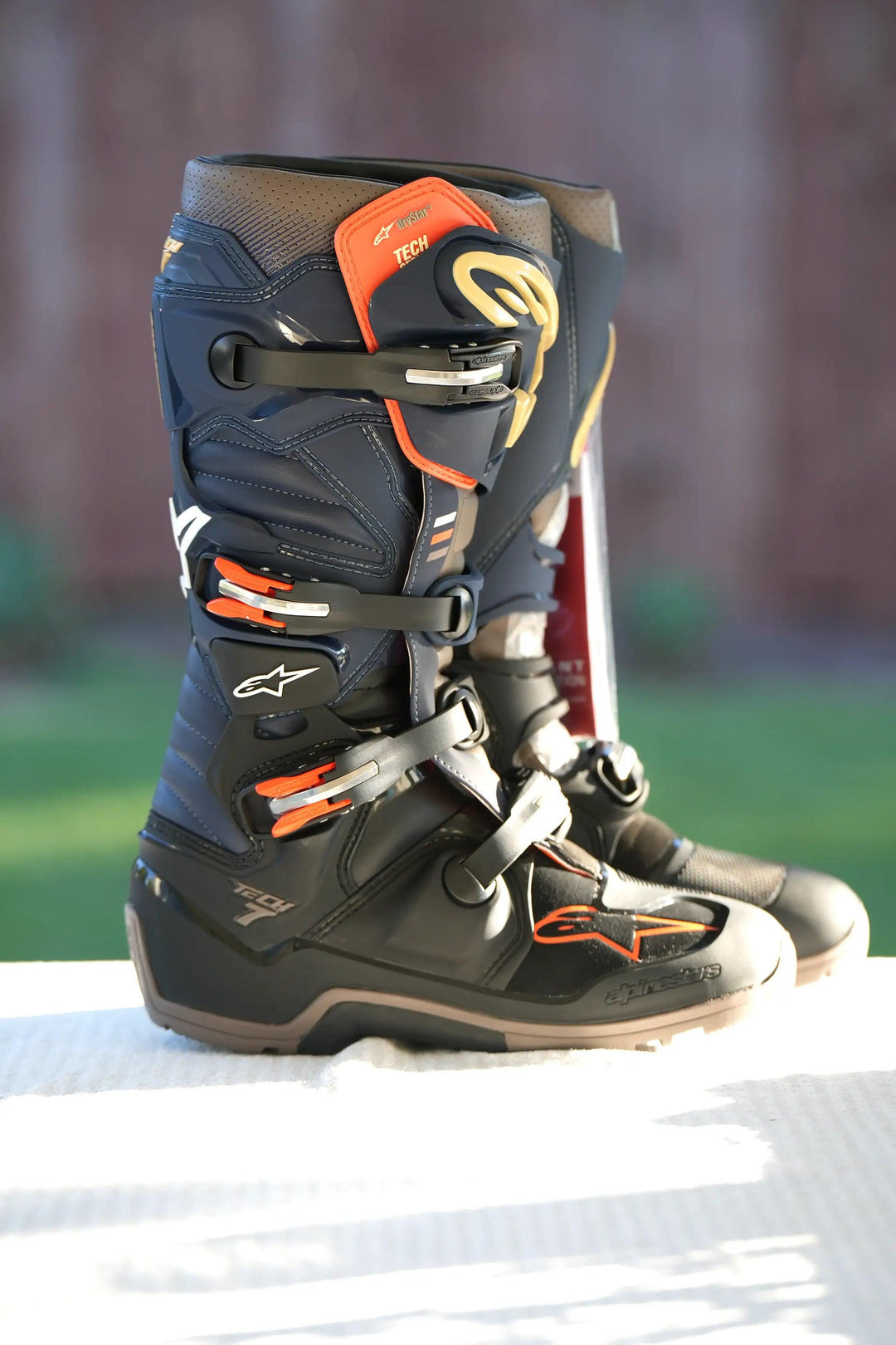 Alpinestars Tech 7 Enduro Drystar Boots - Black Night/Navy/Warm Gray - Motor Psycho Sport