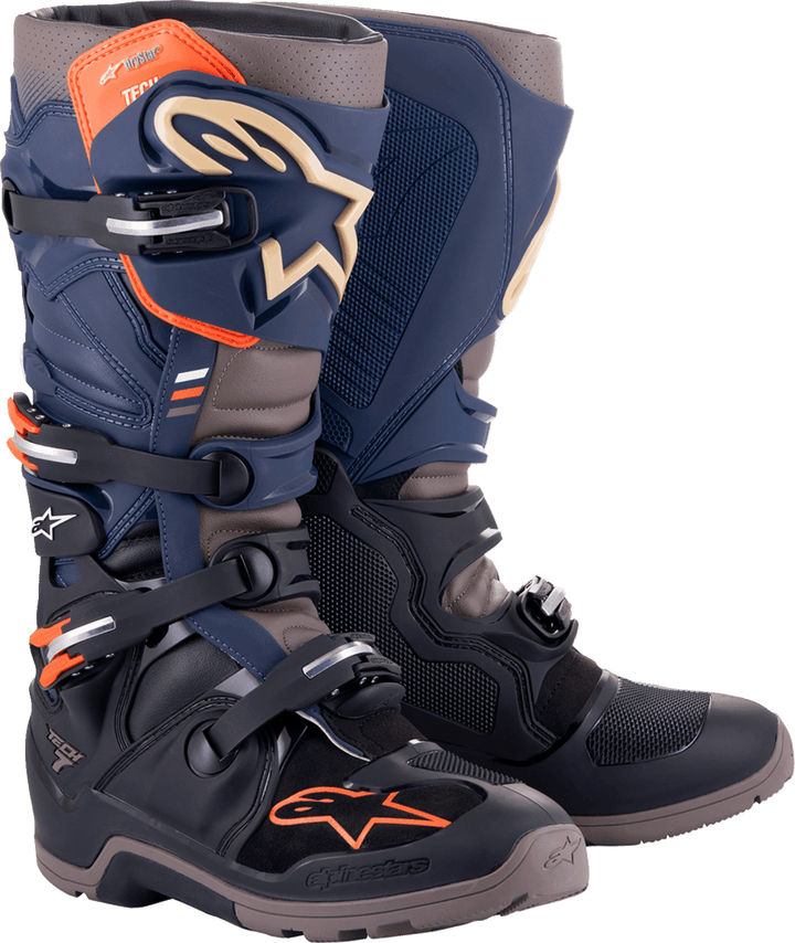 Alpinestars Tech 7 Enduro Drystar Boots - Black Night/Navy/Warm Gray - Motor Psycho Sport