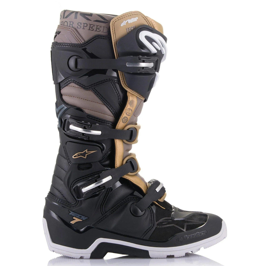 Alpinestars Tech 7 Enduro Drystar Boots - Black/Gray/Gold - Motor Psycho Sport