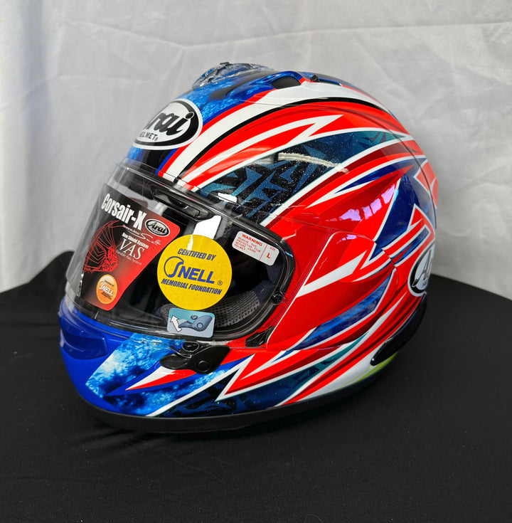 arai corsair-x planet helmet size xl red Arai Corsair-X Helmet - Ogura Size Large