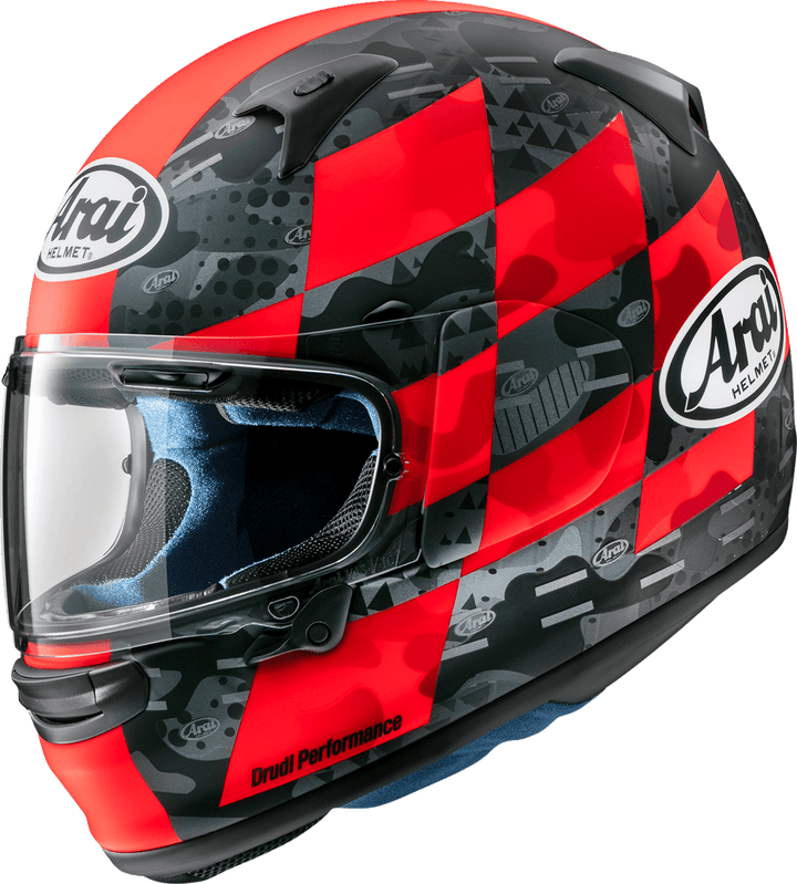 Arai Regent-X Helmet - Patch Fluorescent Red Frost - Motor Psycho Sport