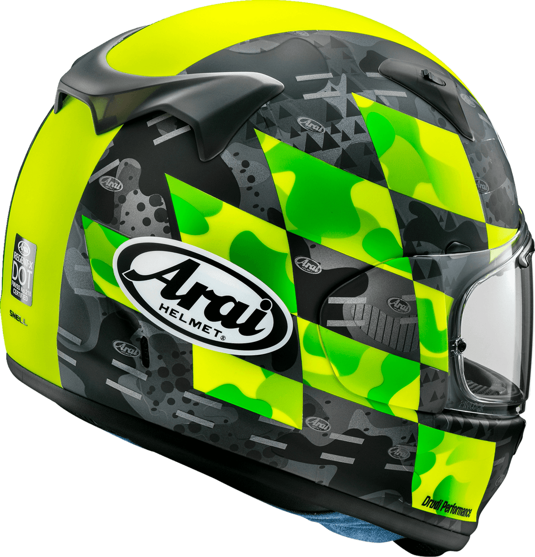 Arai Regent-X Helmet - Patch Fluorescent Yellow Frost - Motor Psycho Sport