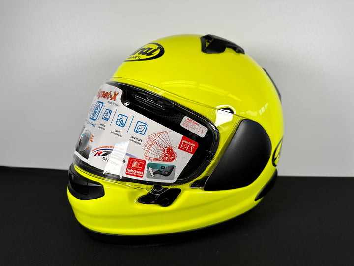 Arai Signet-X Helmet - Fluorescent Yellow Size Large - OPEN BOX - Motor Psycho Sport