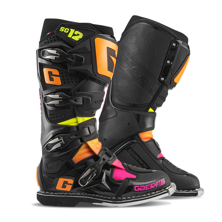 Gaerne SG-12 Boots - LE Black/Orange/Pink