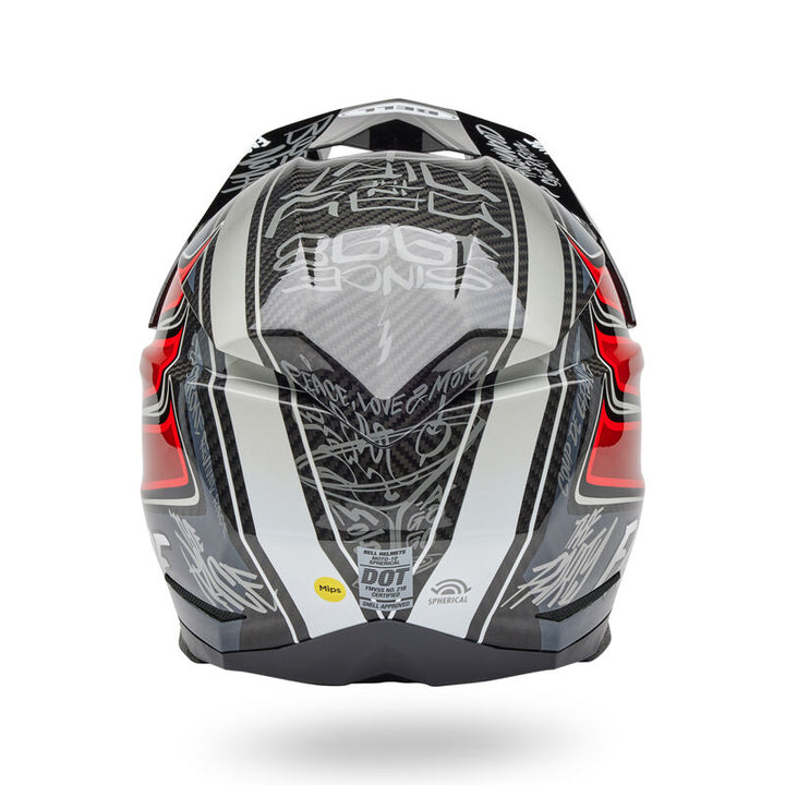 Bell Moto-10 Spherical Helmet - Fasthouse DID 25 Gloss Gray/Red - Size Large - OPEN BOX