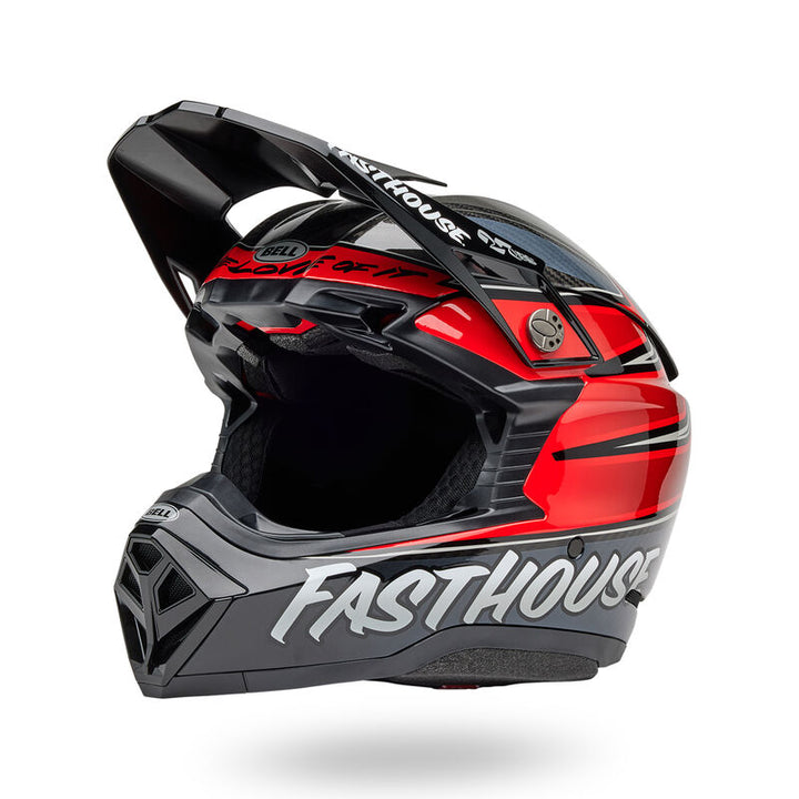 Bell Moto-10 Spherical Helmet - Fasthouse DID 25 Gloss Gray/Red - Size Large - OPEN BOX