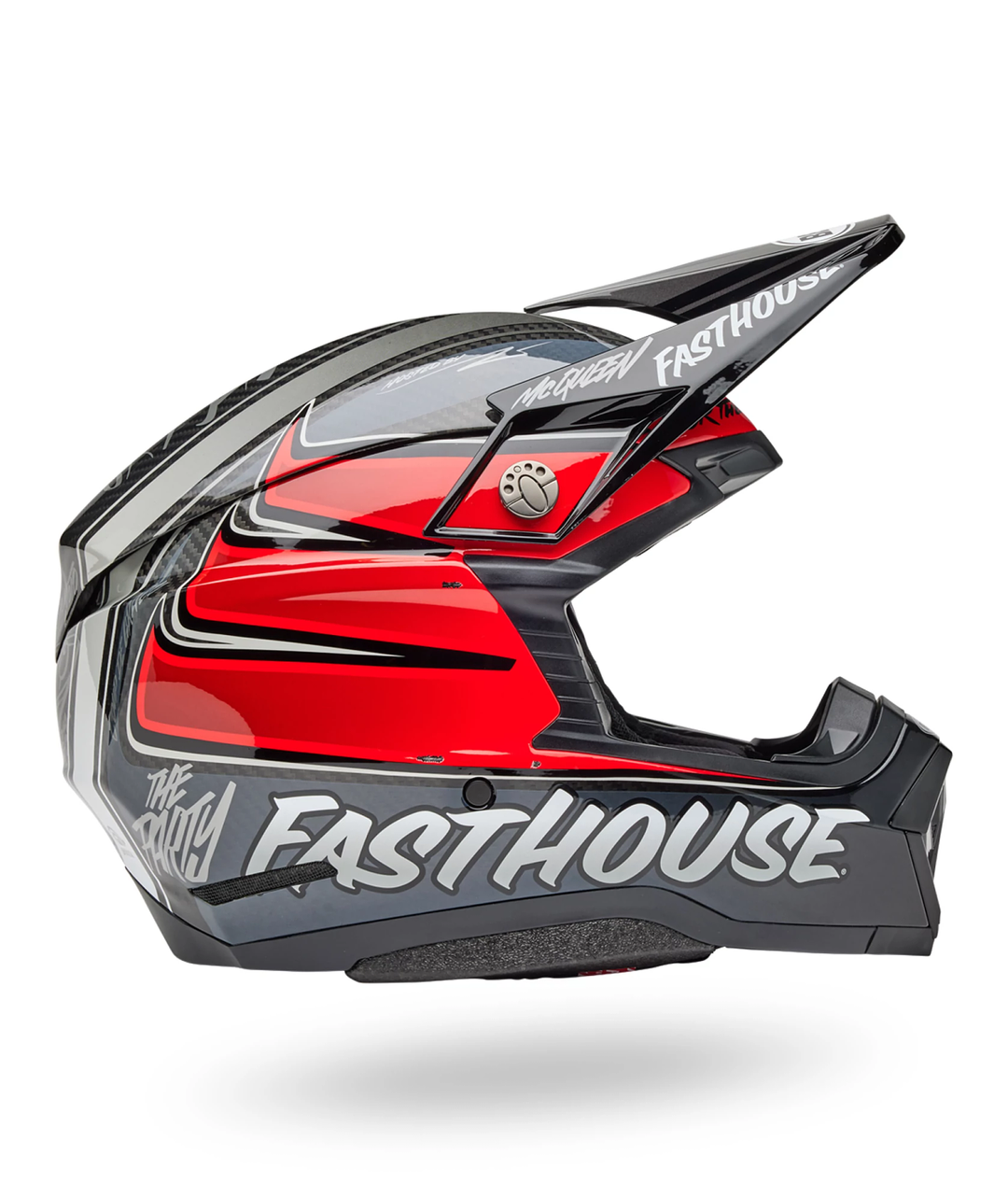 Bell Moto-10 Spherical Helmet - Fasthouse DID 25 Gloss Gray/Red - Size Large - OPEN BOX