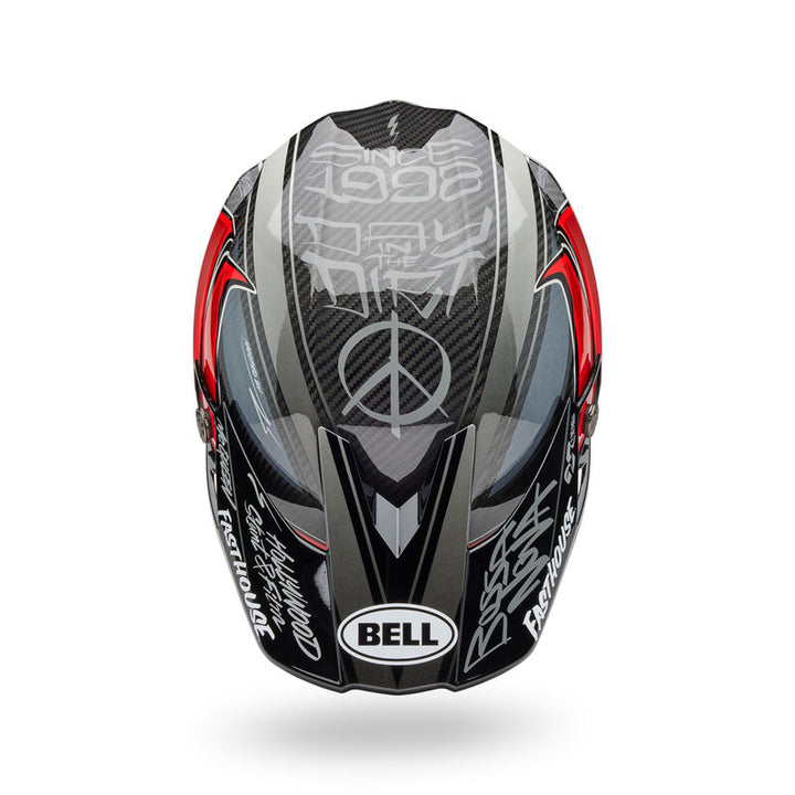 Bell Moto-10 Spherical Helmet - Fasthouse DID 25 Gloss Gray/Red - Size Large - OPEN BOX