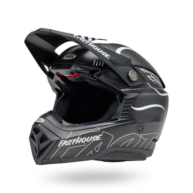 Bell Moto-10 Spherical Helmet - Fasthouse Raven Matte Black/White - Size Large - OPEN BOX