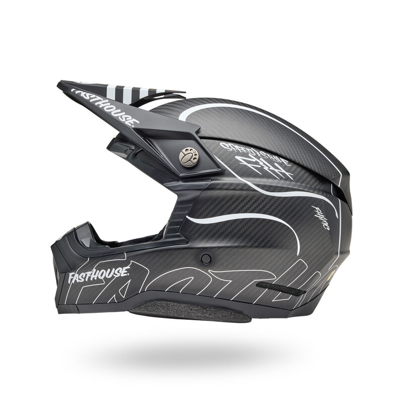 Bell Moto-10 Spherical Helmet - Fasthouse Raven Matte Black/White - Size Large - OPEN BOX