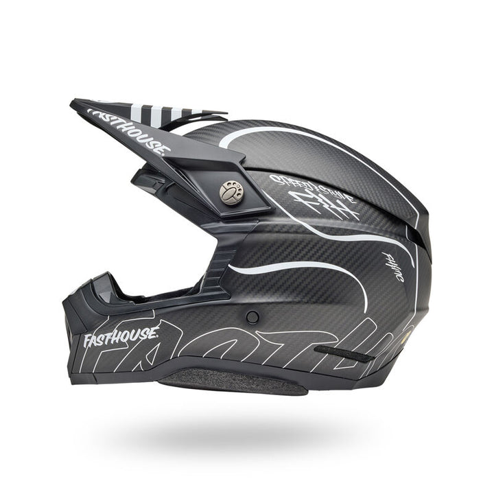 Bell Moto-10 Spherical Helmet - Fasthouse Raven Matte Black/White - Size Large - OPEN BOX