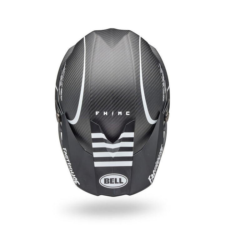 Bell Moto-10 Spherical Helmet - Fasthouse Raven Matte Black/White - Size Large - OPEN BOX