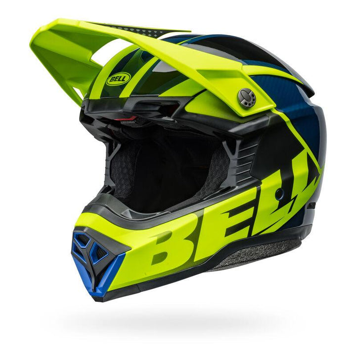 Bell Moto-10 Spherical Helmet - Sliced Matte/Gloss Retina/Blue - Motor Psycho Sport