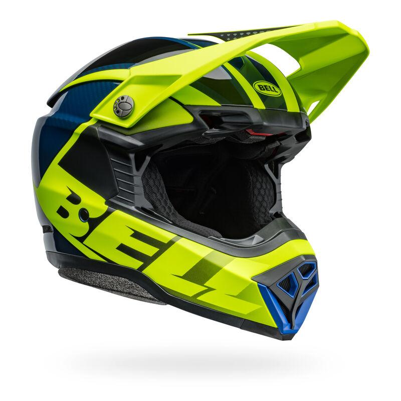 Bell Moto-10 Spherical Helmet - Sliced Matte/Gloss Retina/Blue - Motor Psycho Sport