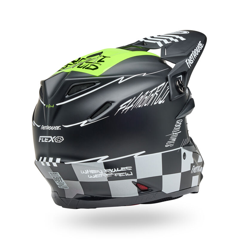Bell Moto-9S Flex Helmet - Fasthouse Smoke Bomb Matte/Gloss Black/Hi-Viz