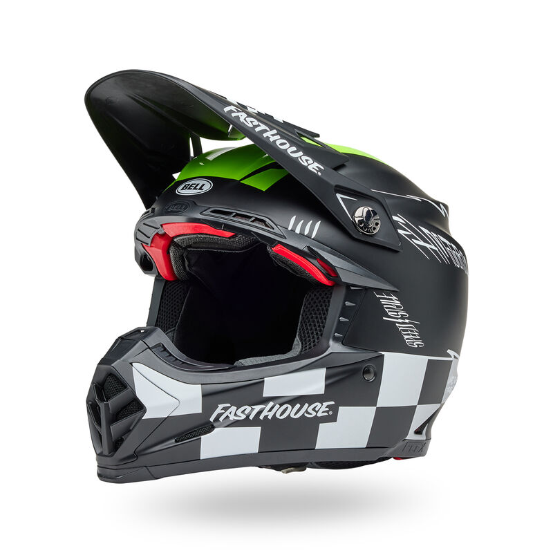 Bell Moto-9S Flex Helmet - Fasthouse Smoke Bomb Matte/Gloss Black/Hi-Viz