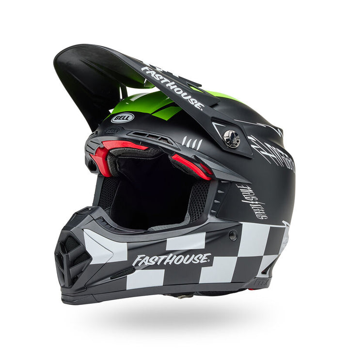 Bell Moto-9S Flex Helmet - Fasthouse Smoke Bomb Matte/Gloss Black/Hi-Viz