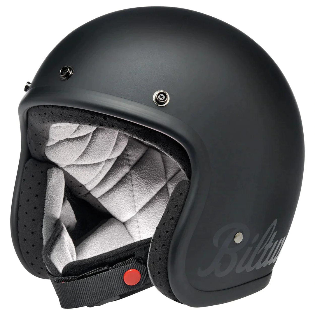 Biltwell Bonanza Helmet Flat Black Factory - Motor Psycho Sport