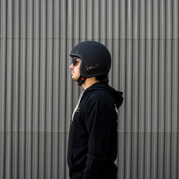 Biltwell Bonanza Helmet Flat Black Factory - Motor Psycho Sport