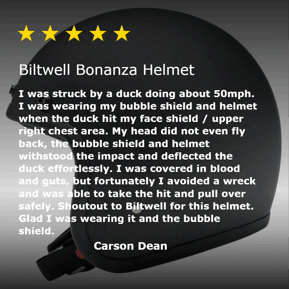 Biltwell Bonanza Helmet Flat Black - Motor Psycho Sport