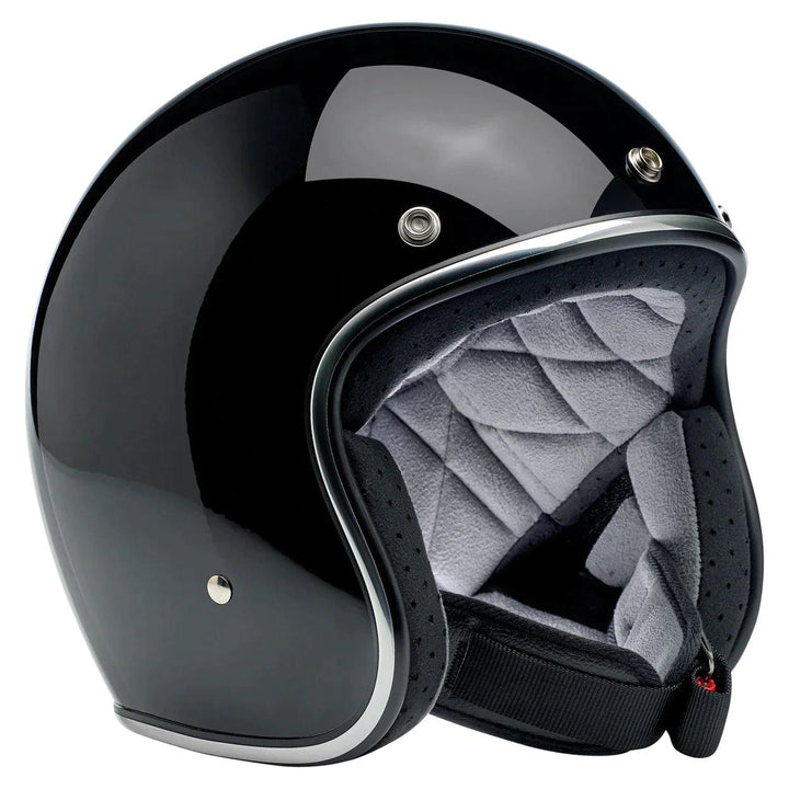 Biltwell Bonanza Helmet Gloss Black - Motor Psycho Sport