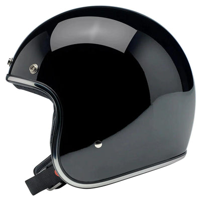 Biltwell Bonanza Helmet Gloss Black - Motor Psycho Sport