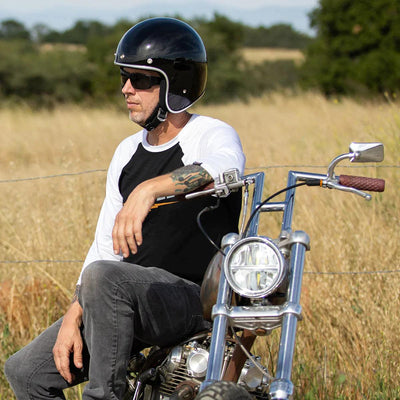 Biltwell Bonanza Helmet Gloss Black - Motor Psycho Sport