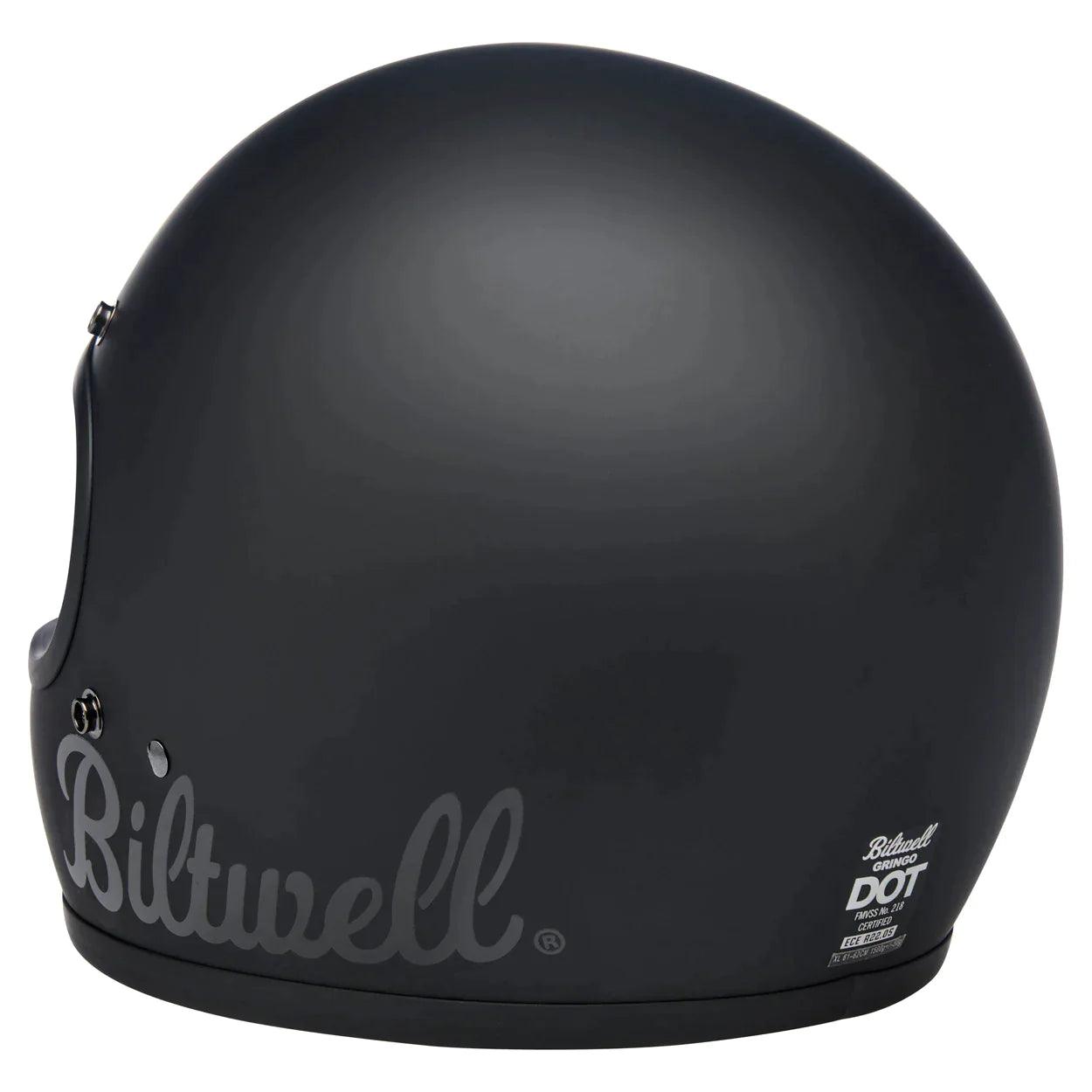 Biltwell Gringo ECE Helmet Flat Black Factory - Motor Psycho Sport