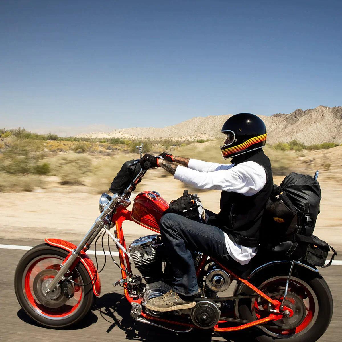 Biltwell Gringo ECE Helmet Gloss Black Spectrum - Motor Psycho Sport