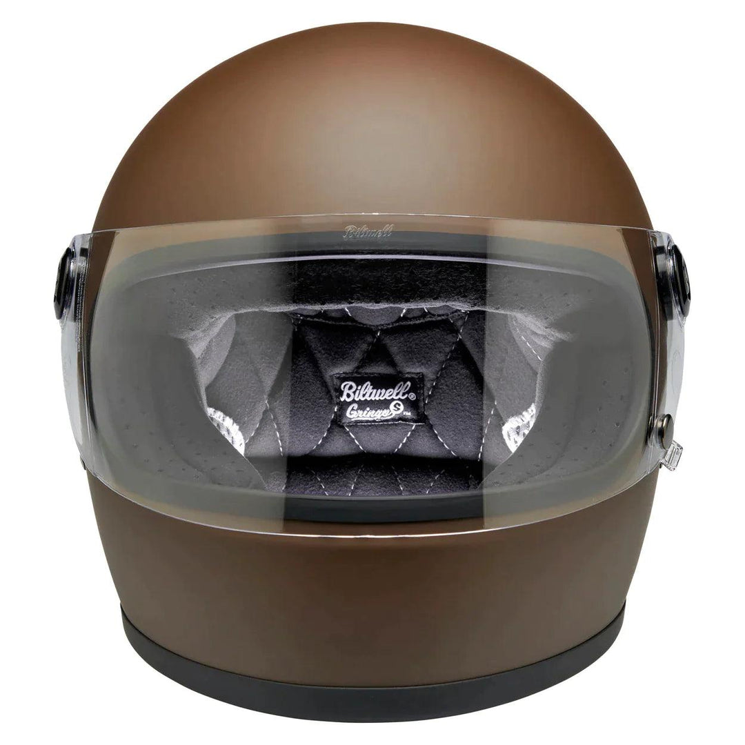 chocolate motorcycle helmet Biltwell Gringo S ECE Helmet Flat Chocolate – Motor Psycho Sport