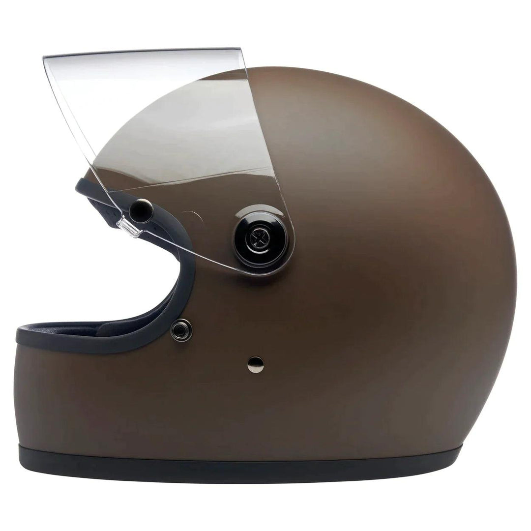 Biltwell Gringo S ECE Helmet Flat Chocolate - Motor Psycho Sport