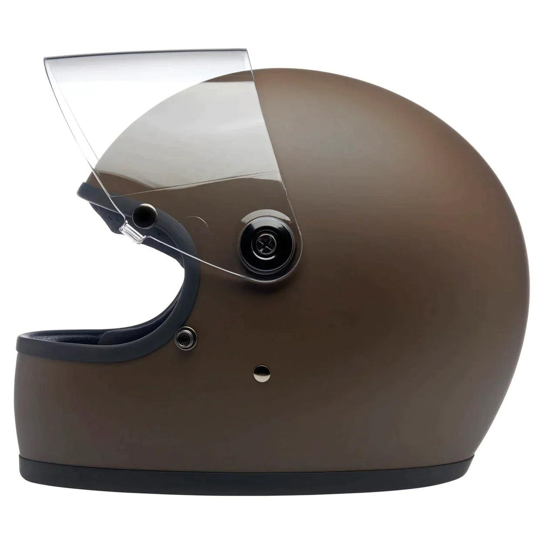 chocolate motorcycle helmet Biltwell Gringo S ECE Helmet Flat Chocolate – Motor Psycho Sport