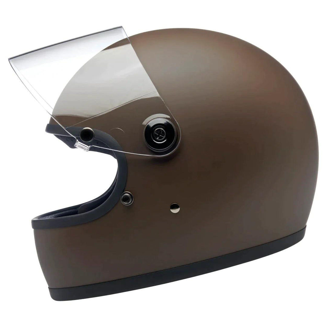 Biltwell Gringo S ECE Helmet Flat Chocolate - Motor Psycho Sport