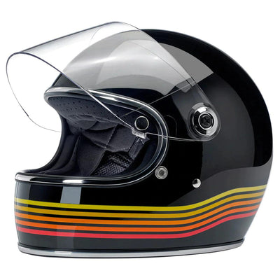 Biltwell Gringo S ECE Helmet Gloss Black Spectrum - Motor Psycho Sport