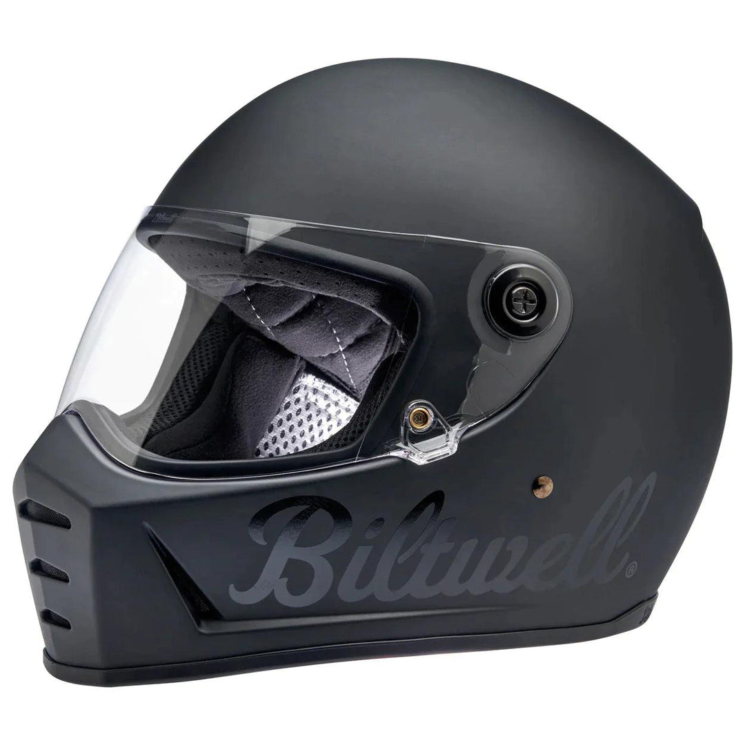 Biltwell Lane Splitter Helmet Flat Black Factory - Motor Psycho Sport