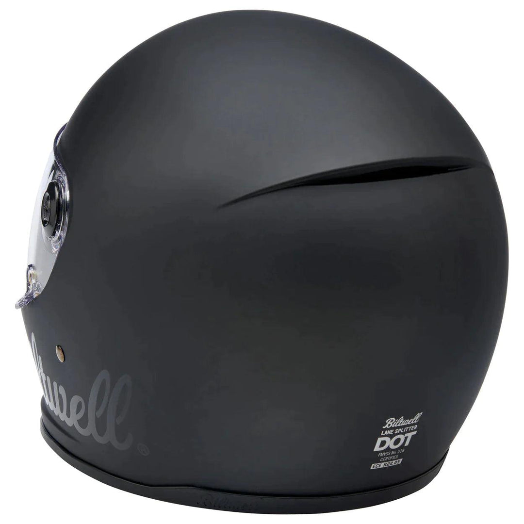 Biltwell Lane Splitter Helmet Flat Black Factory - Motor Psycho Sport
