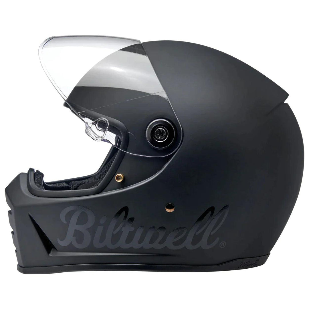 Biltwell Lane Splitter Helmet Flat Black Factory - Motor Psycho Sport