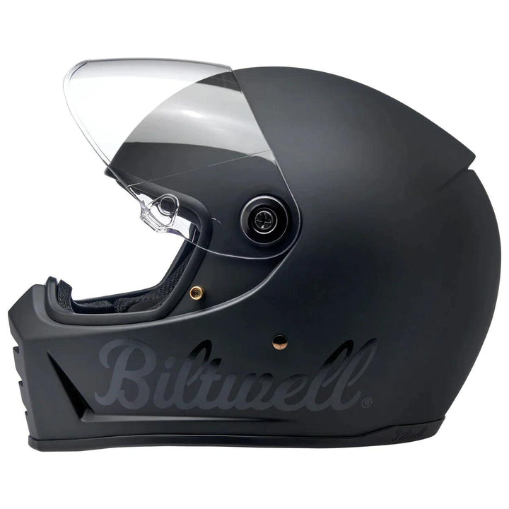 Biltwell Lane Splitter Helmet Flat Black Factory - Motor Psycho Sport