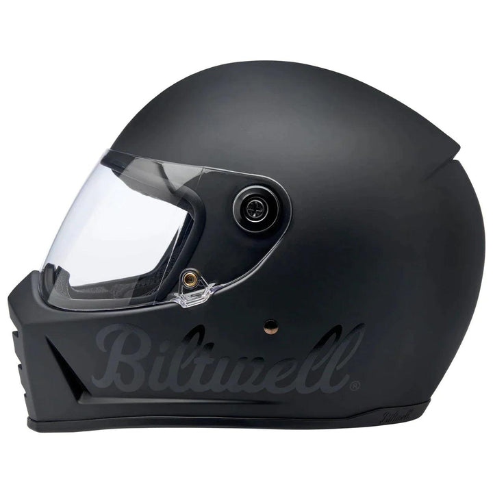 Biltwell Lane Splitter Helmet Flat Black Factory - Motor Psycho Sport