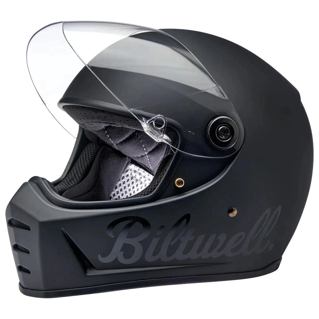 Biltwell Lane Splitter Helmet Flat Black Factory - Motor Psycho Sport