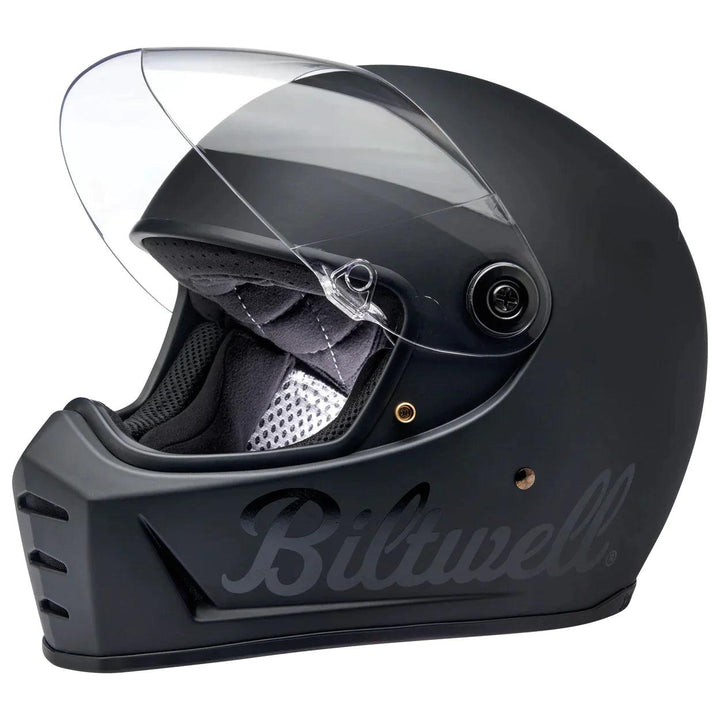 Biltwell Lane Splitter Helmet Flat Black Factory - Motor Psycho Sport