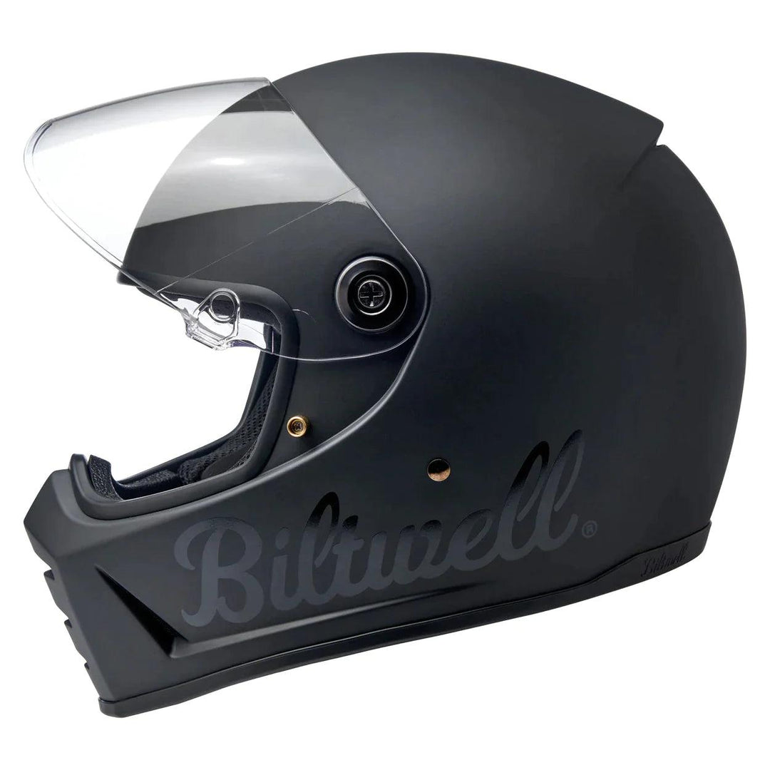 Biltwell Lane Splitter Helmet Flat Black Factory - Motor Psycho Sport