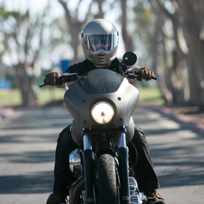 Biltwell Lane Splitter Helmet Flat Titanium - Motor Psycho Sport