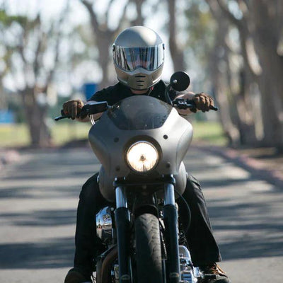 Biltwell Lane Splitter Helmet Flat Titanium - Motor Psycho Sport