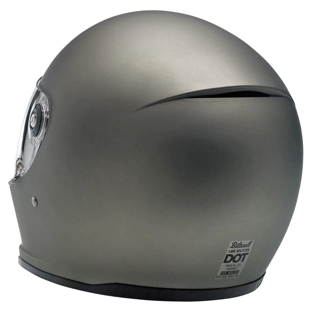 Biltwell Lane Splitter Helmet Flat Titanium - Motor Psycho Sport