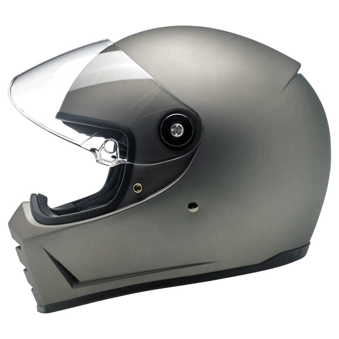 Biltwell Lane Splitter Helmet Flat Titanium - Motor Psycho Sport